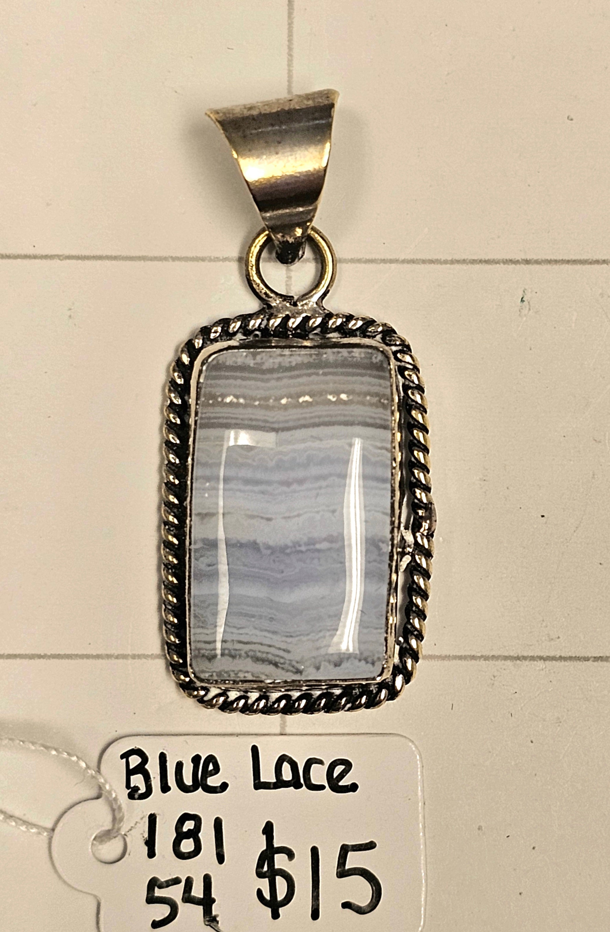Blue Lace Agate Pendant
