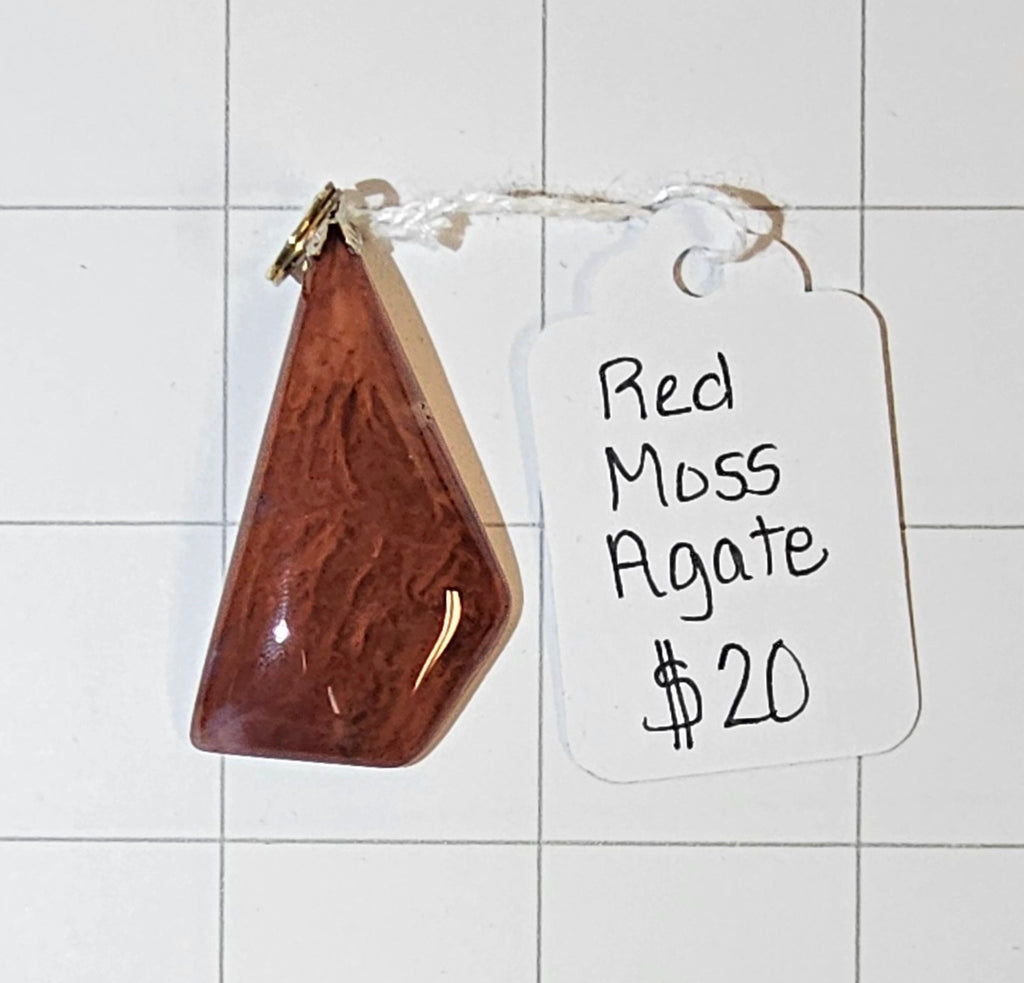 Red Moss Agate Pendant