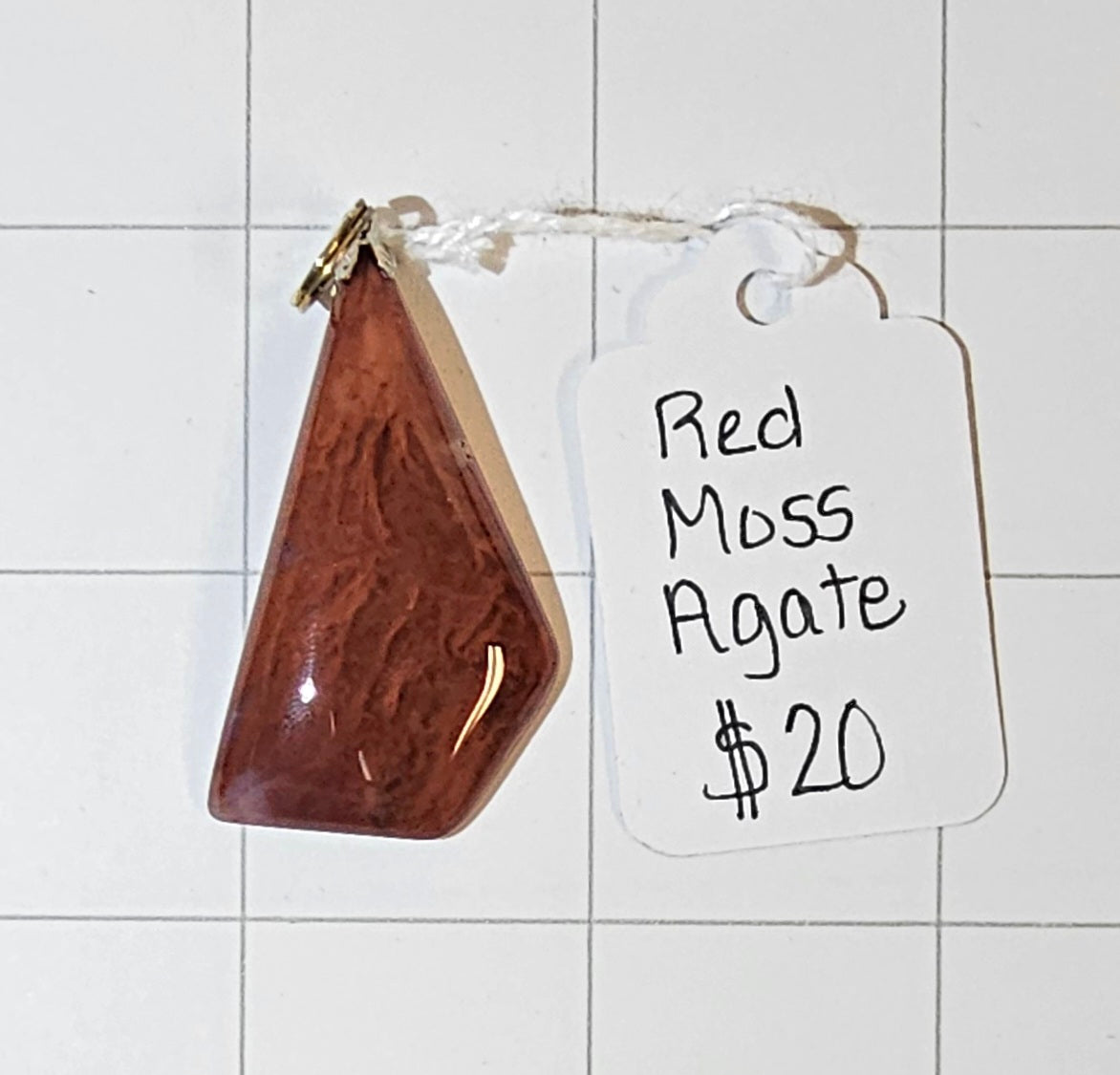 Red Moss Agate Pendant