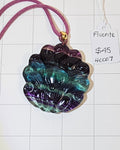 Fluorite "9 Tailed Fox" Necklace