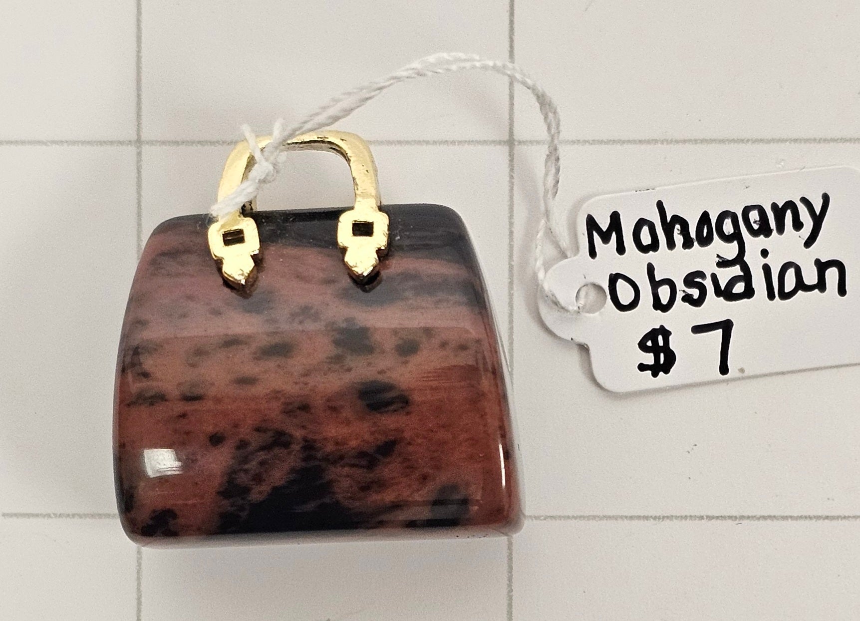 Mahogany Obsidian Collectible Purse