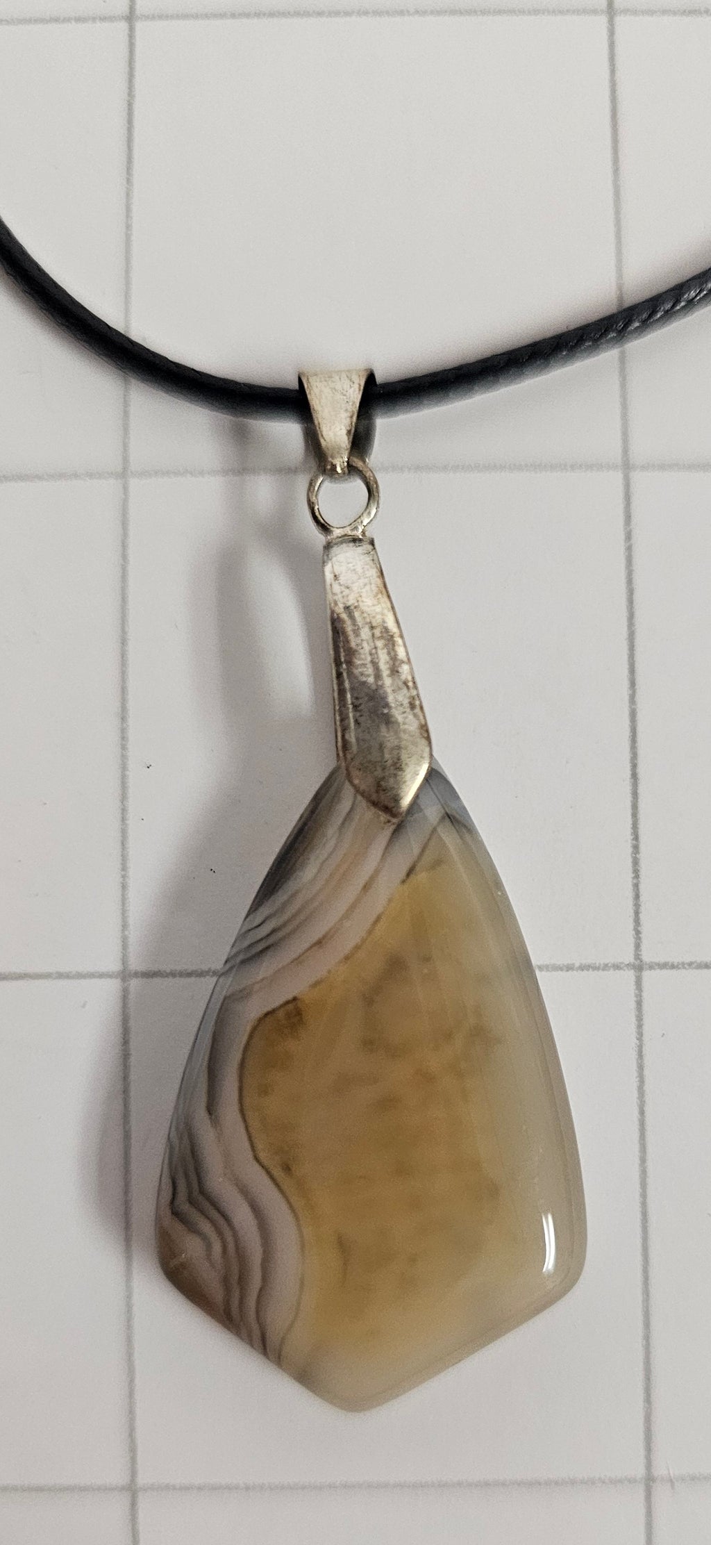 Onyx Tuxedo Agate Necklace