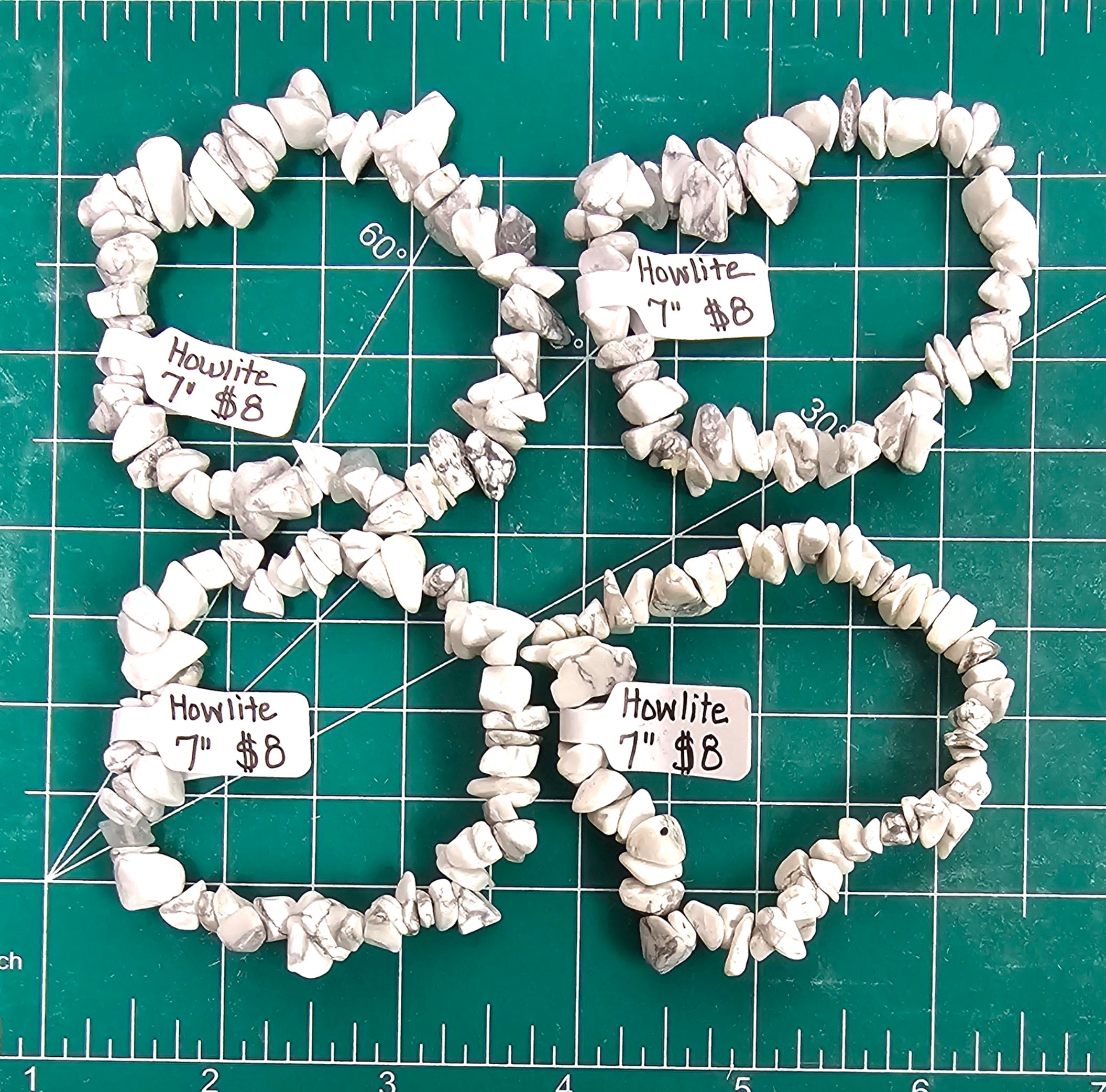 Howlite chip Bracelets