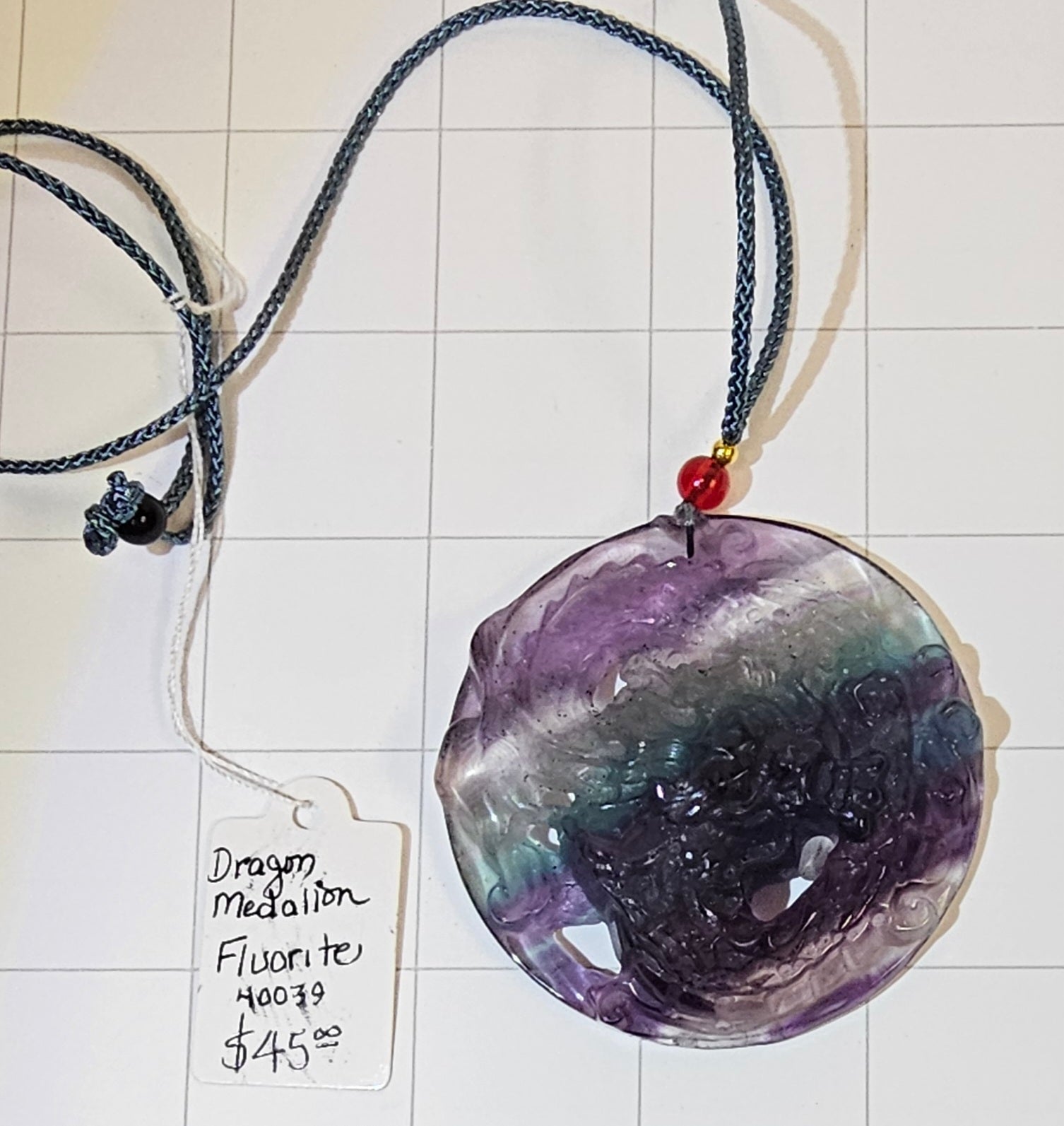 Fluorite Dragon Necklace