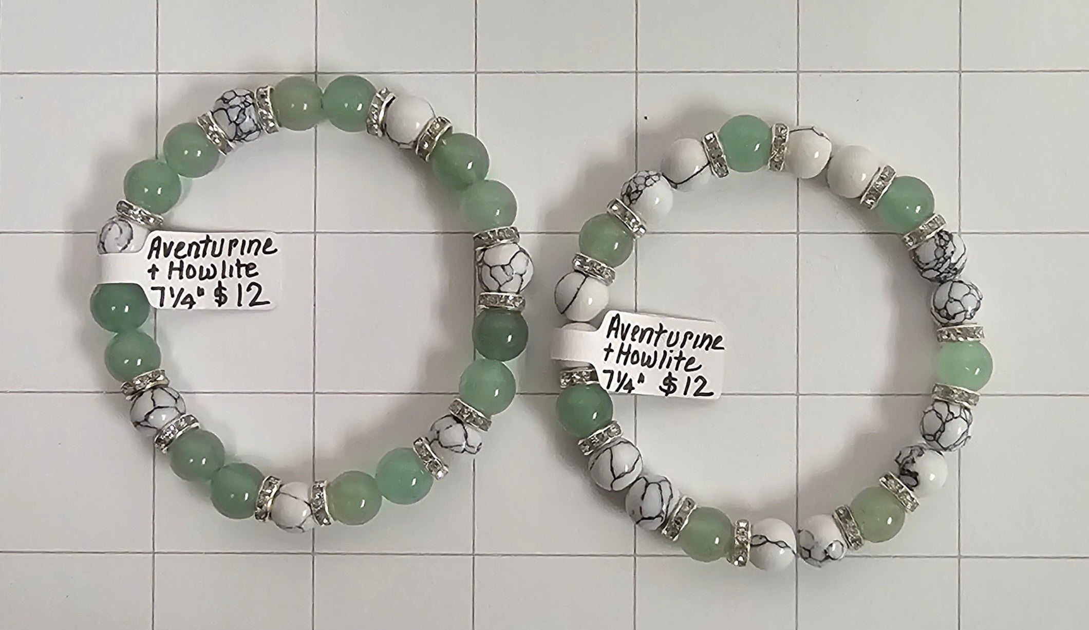 Aventurine & Howlite with crystals