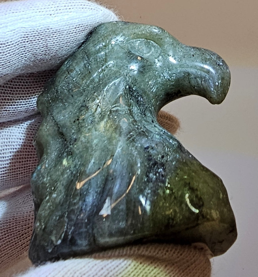Labradorite Eagle bust
