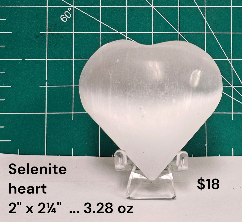 Selenite Hearts  #3