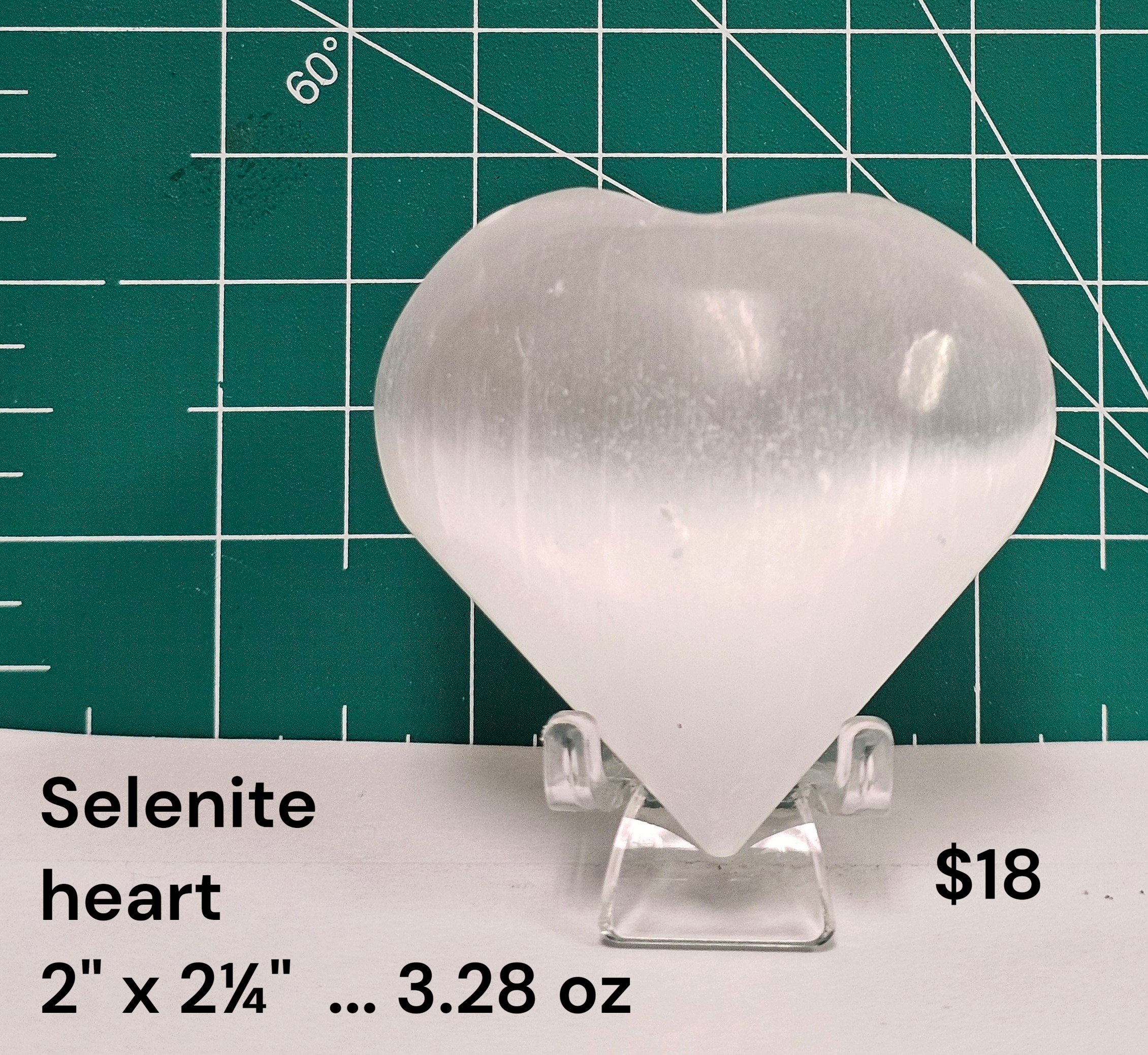 Selenite Hearts  #3