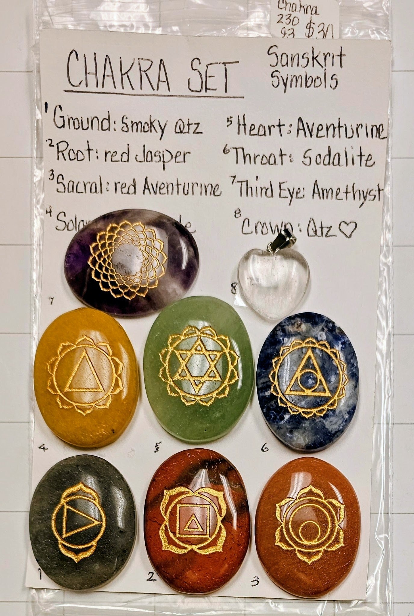 Chakra Palm Stone Set