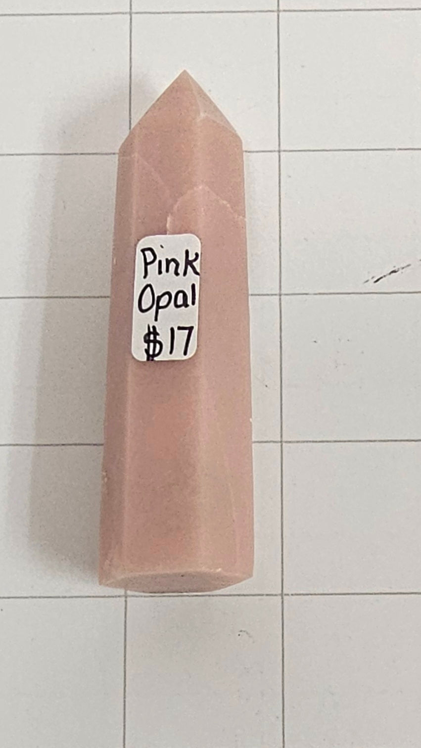 Peruvian Pink Opal Obelisk