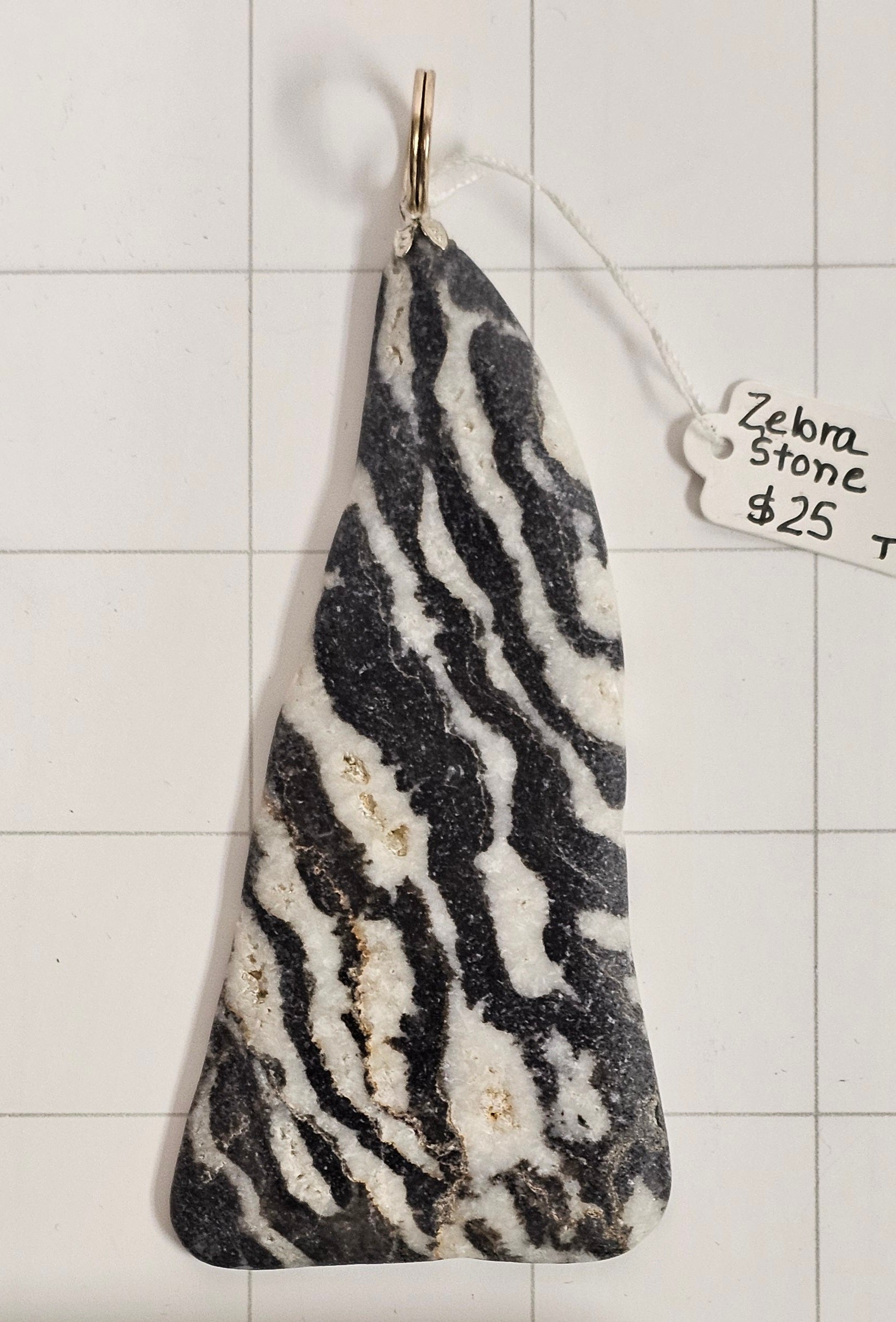 Zebra stone pendant