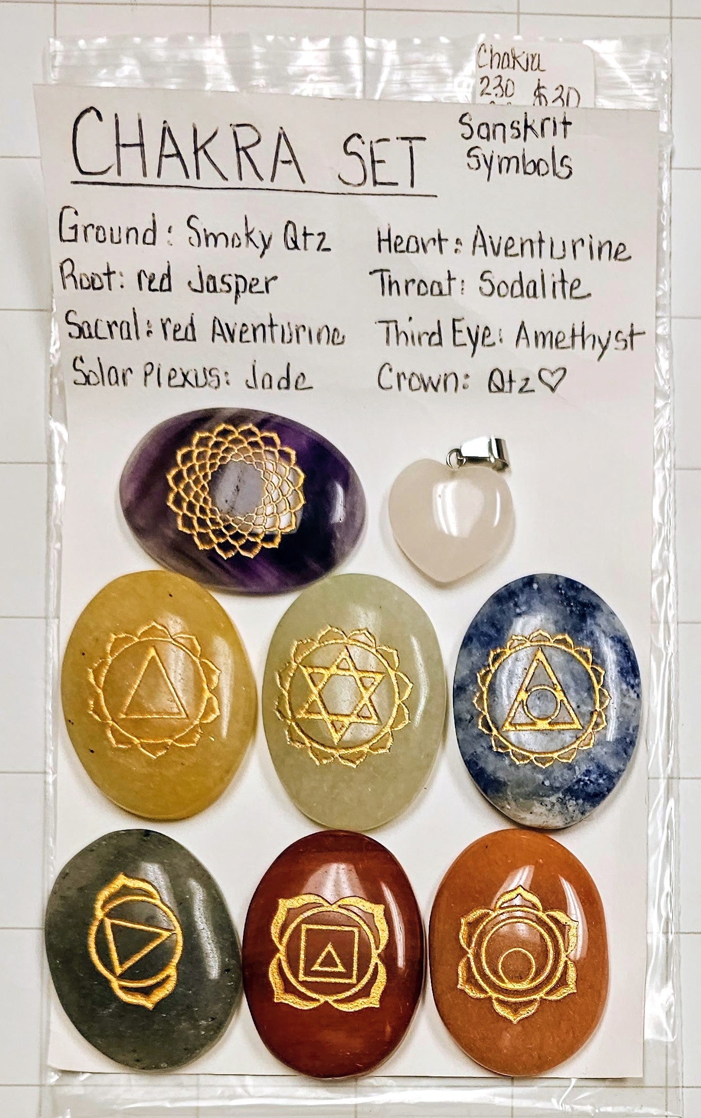 Chakra Palm Stone Set