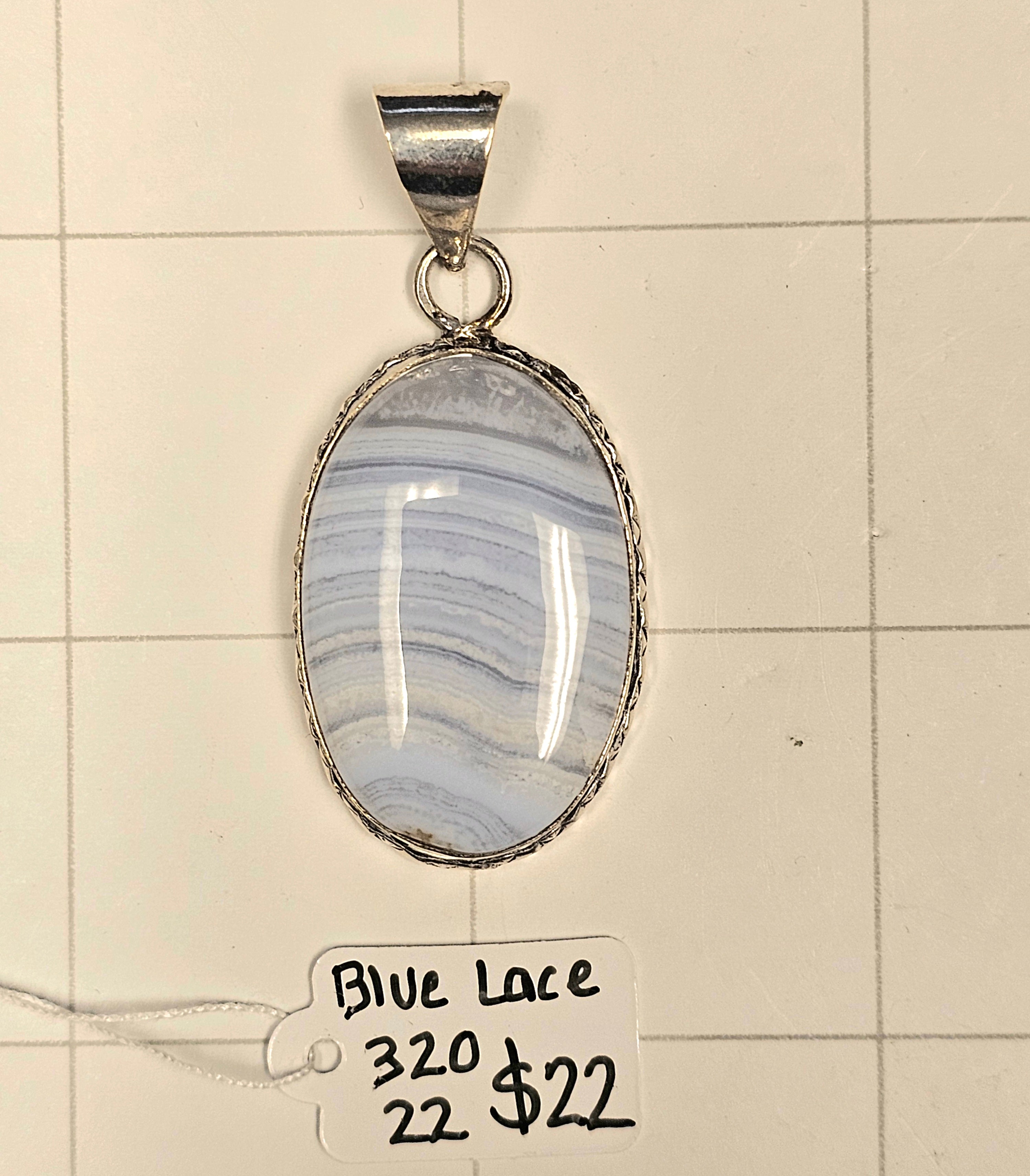 Blue Lace Agate Necklace