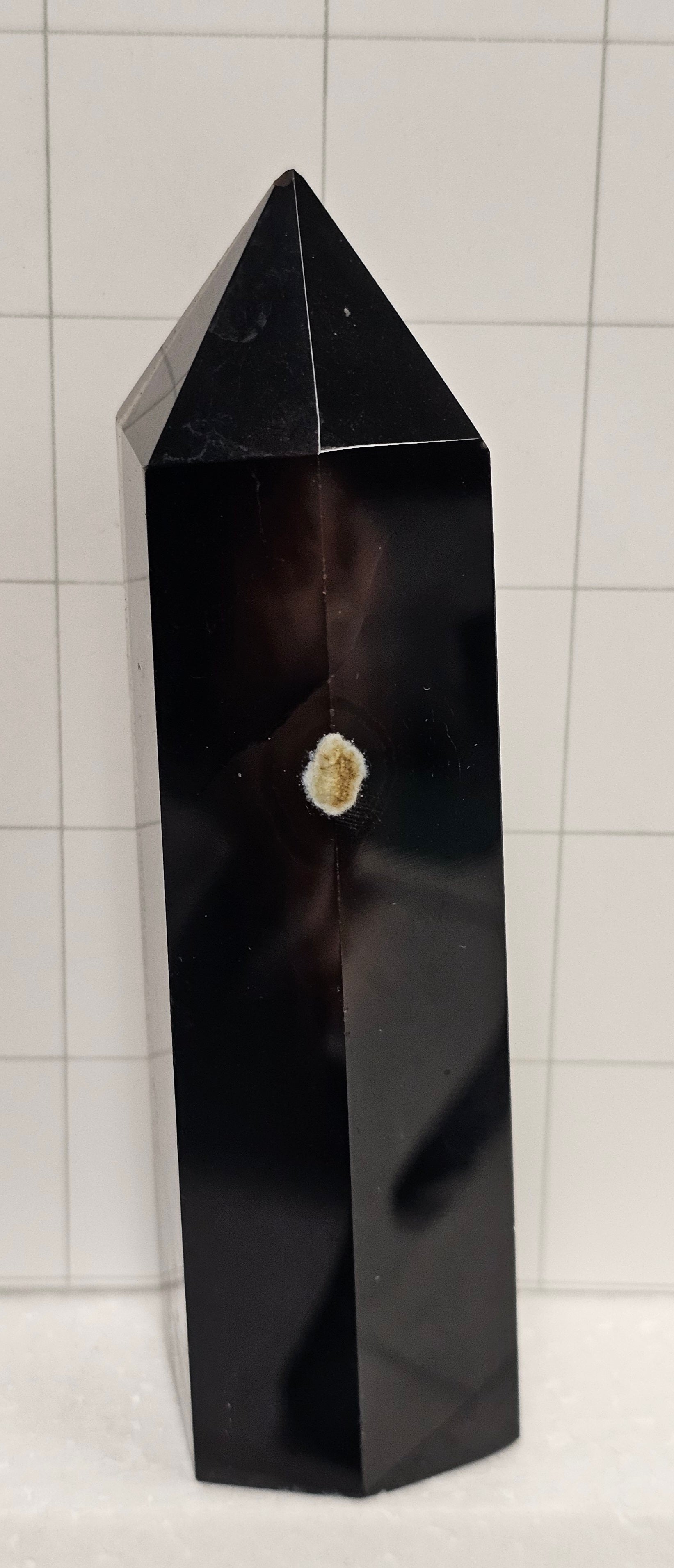 4½" Tuxedo Agate Obelisk