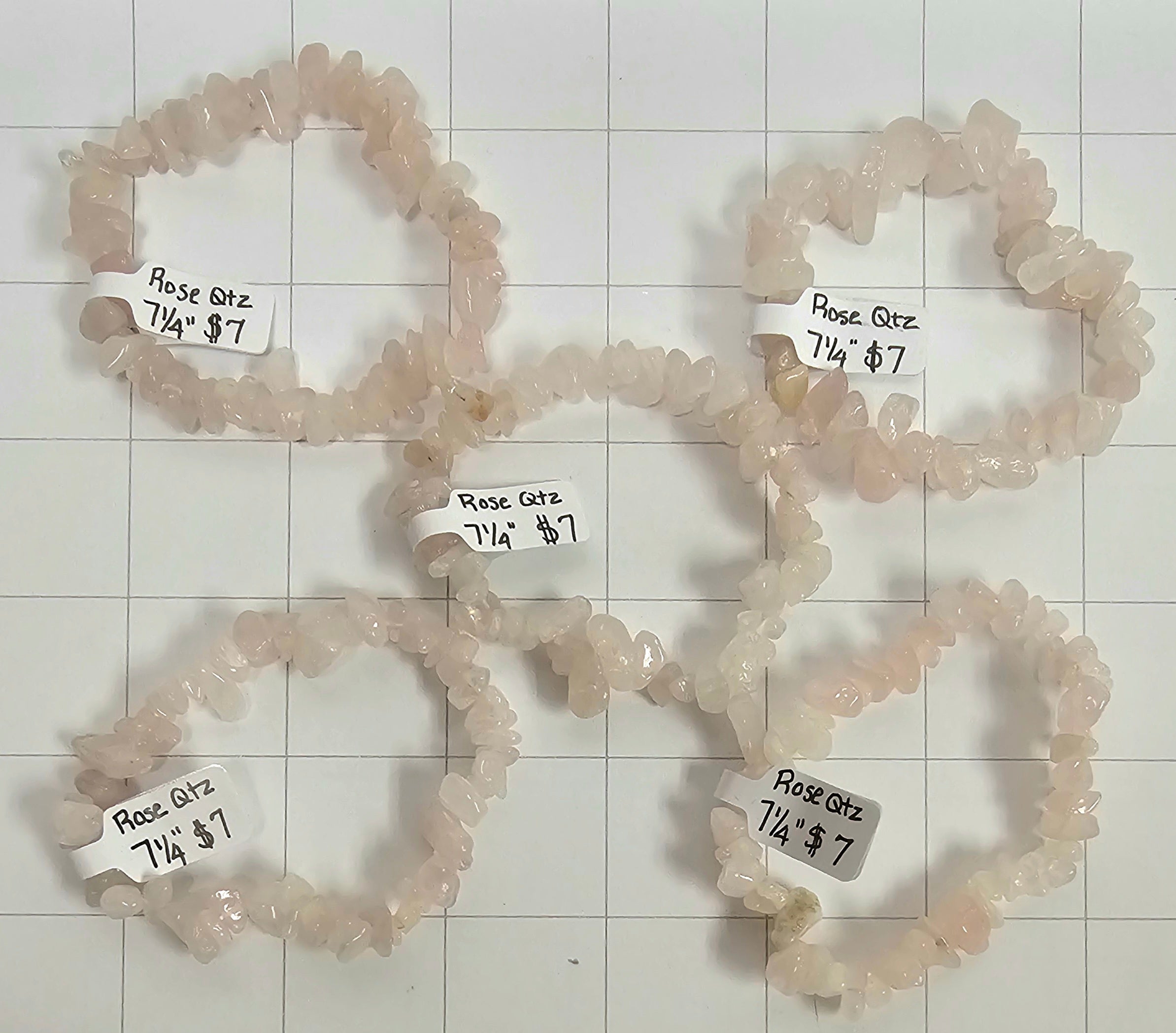 Rose Quartz chip Bracelet
