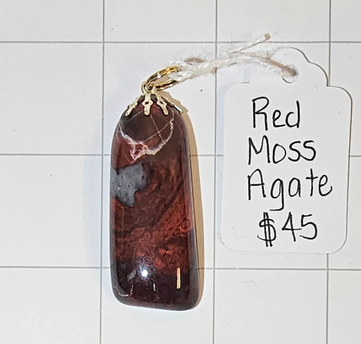 Red Moss Agate Pendant