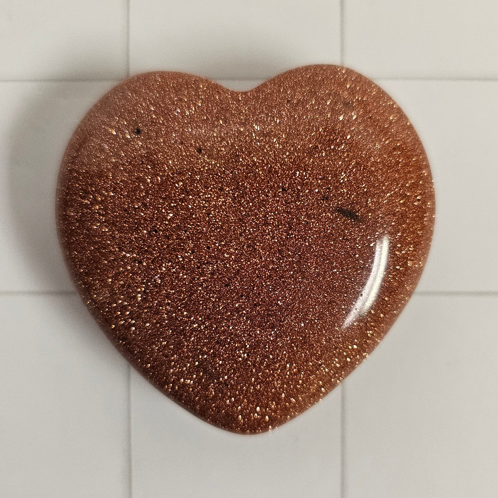 1½" Goldstone Heart