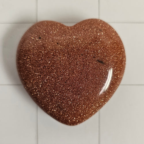 1½" Goldstone Heart