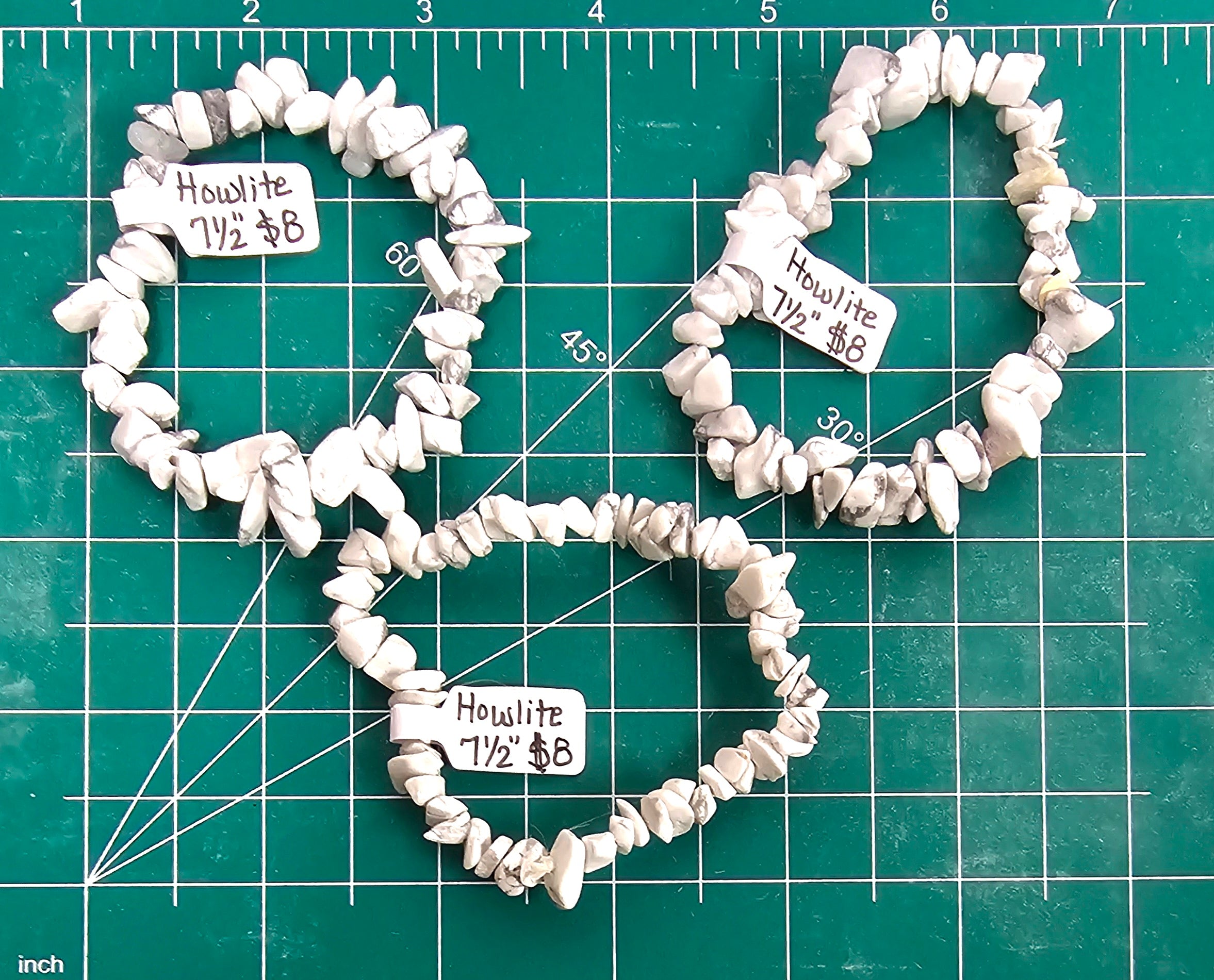 Howlite chip Bracelets