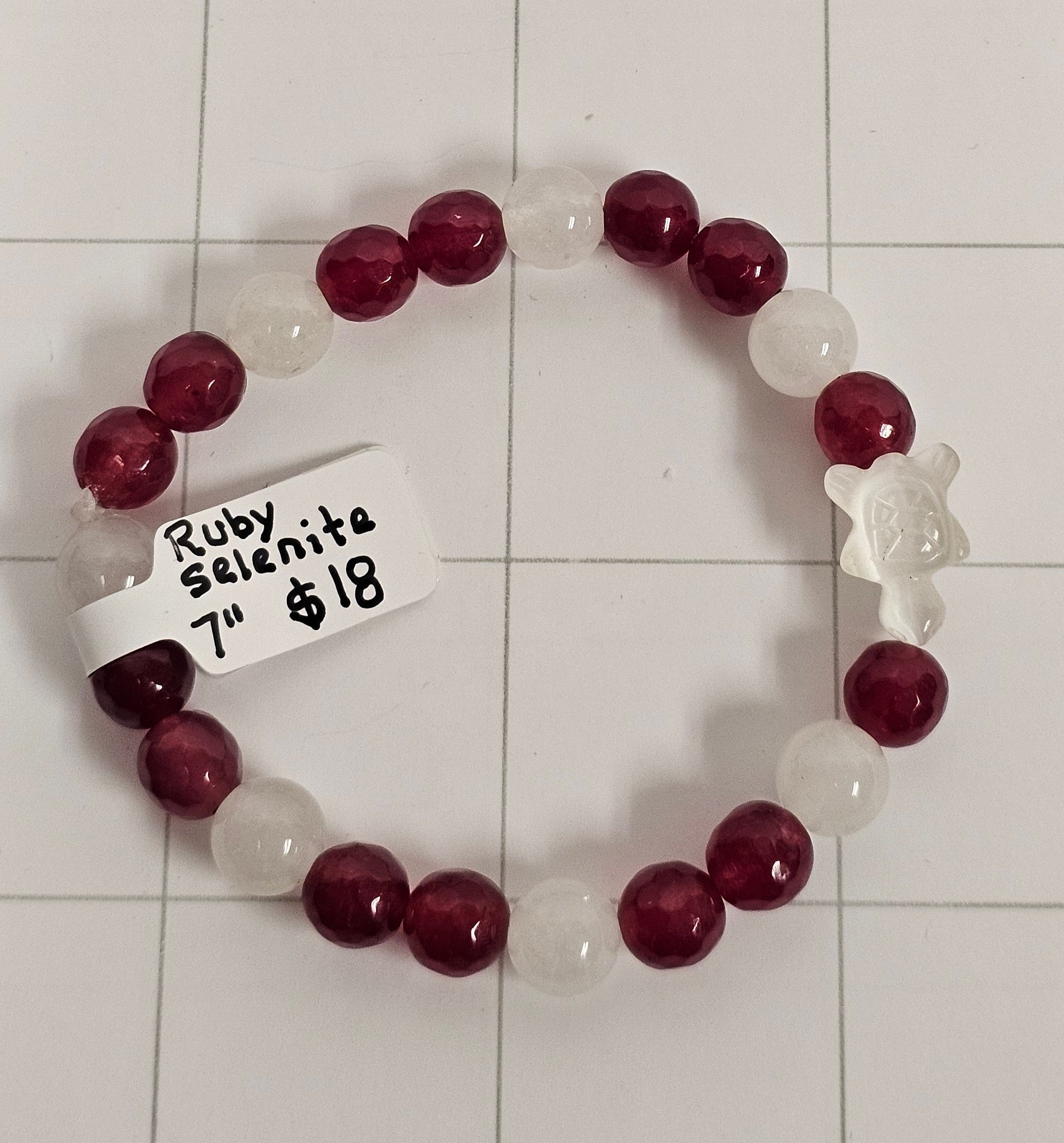 Ruby & Selenite Bracelet