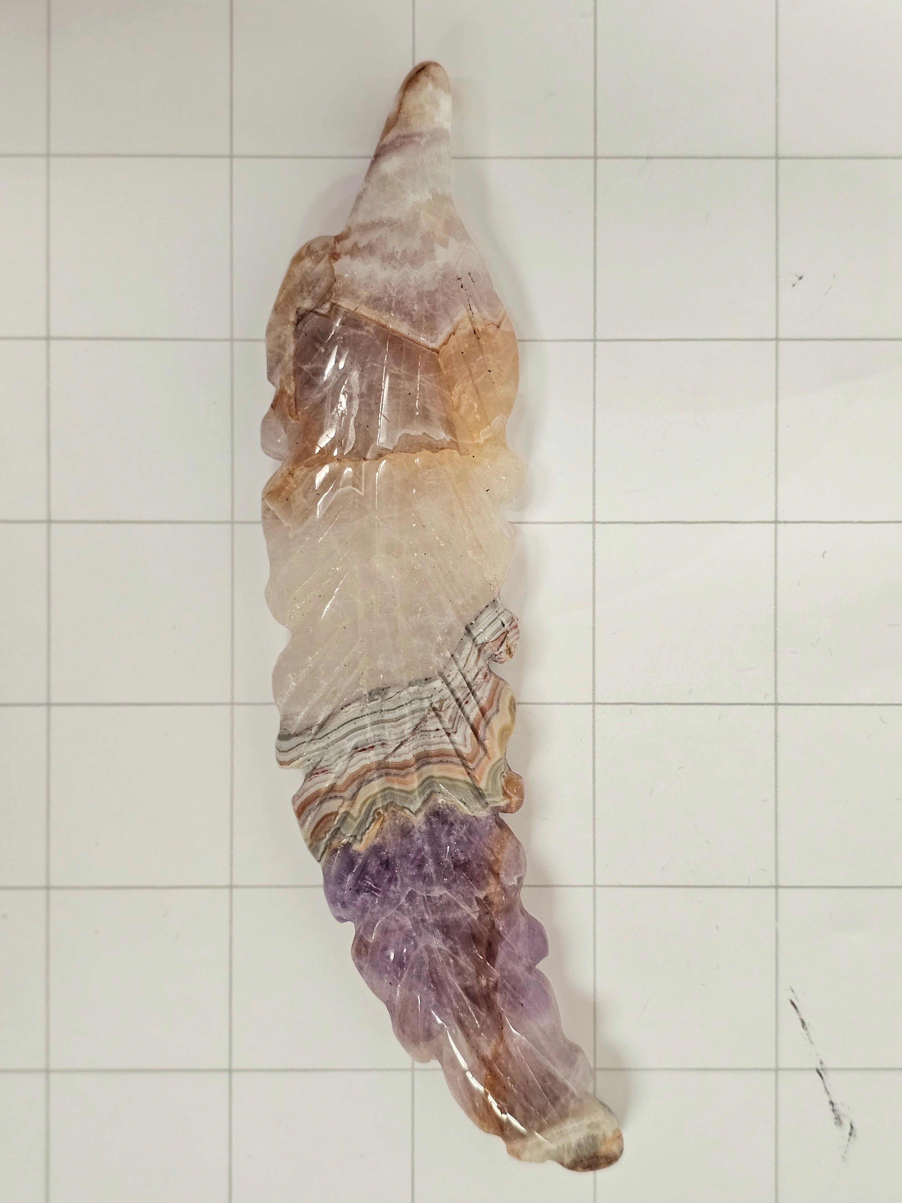 Amethyst carved Feather