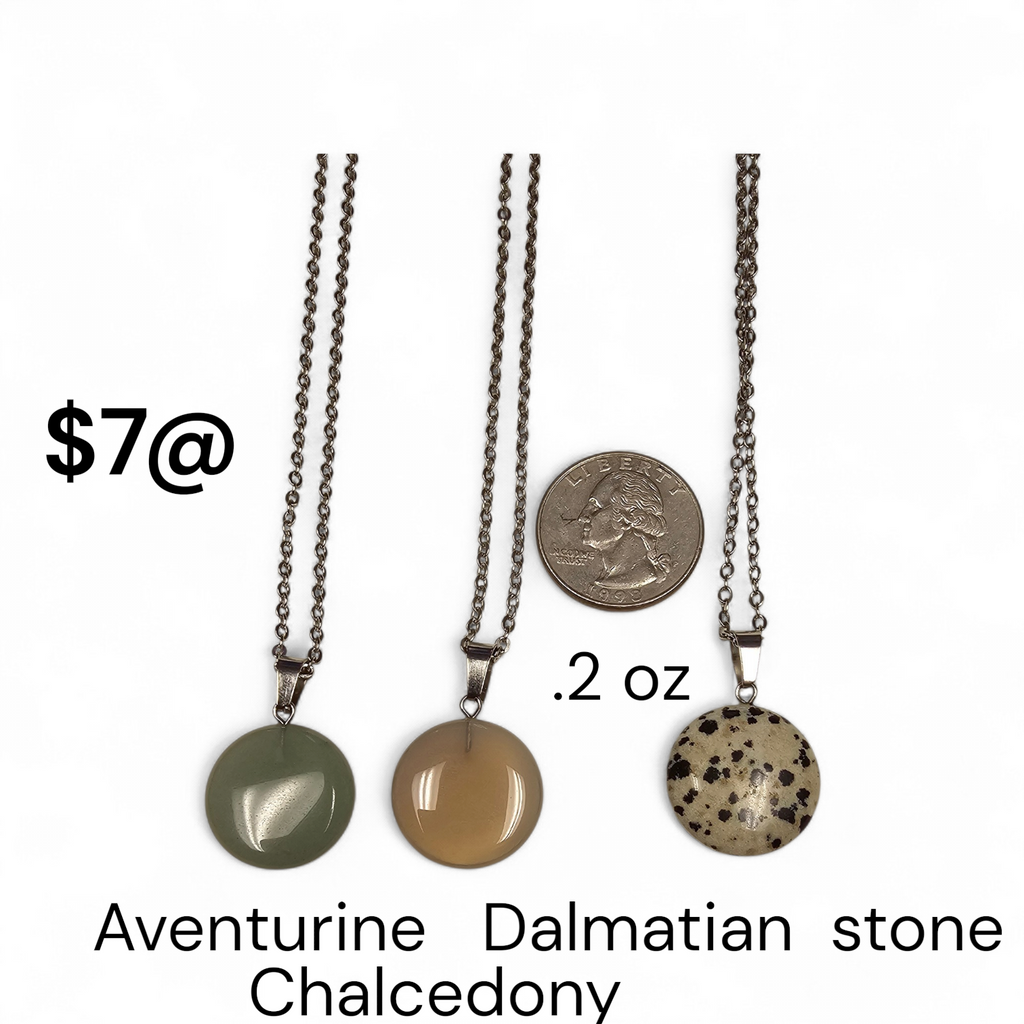 Stone Disc Necklaces