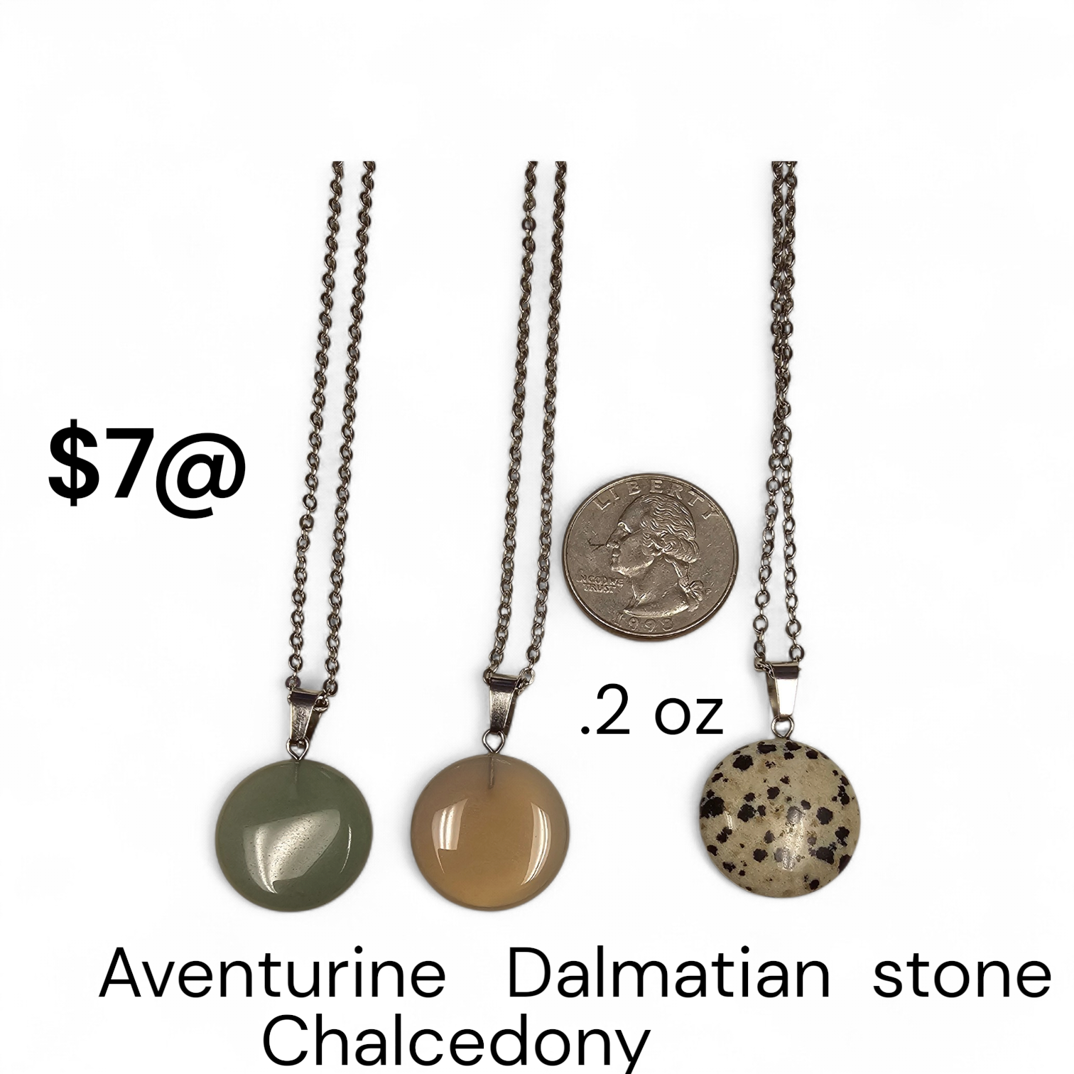 Stone Disc Necklaces
