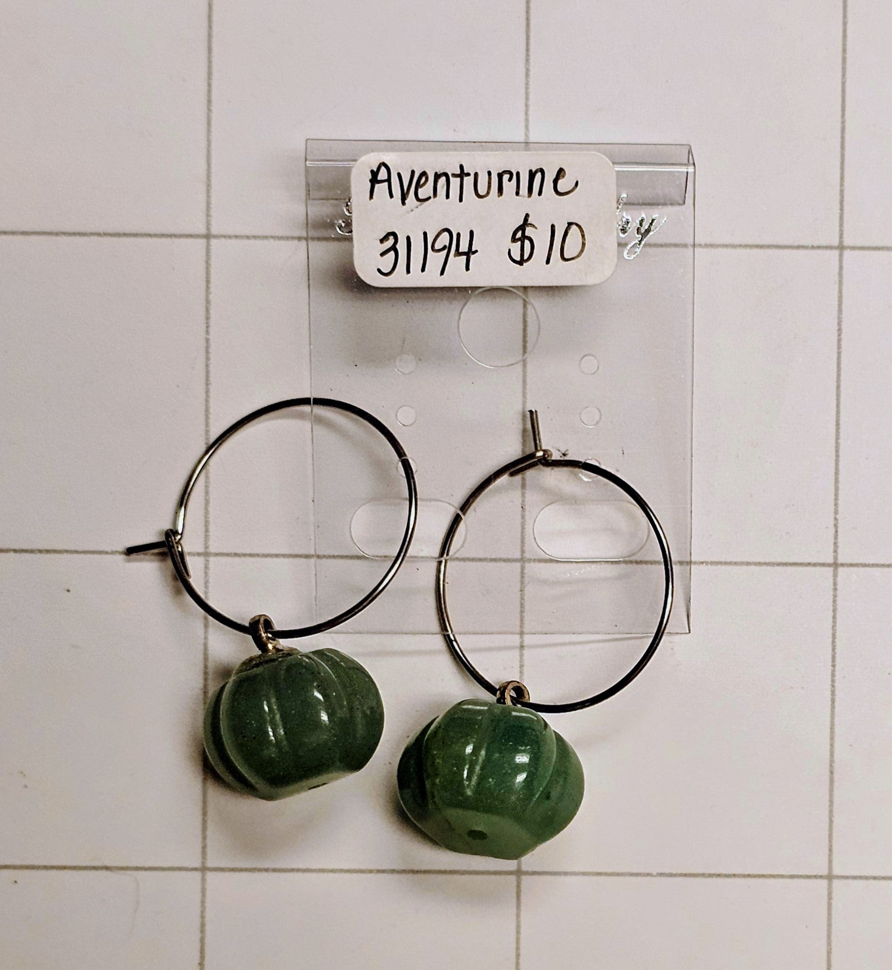 Aventurine Pumpkin Earrings