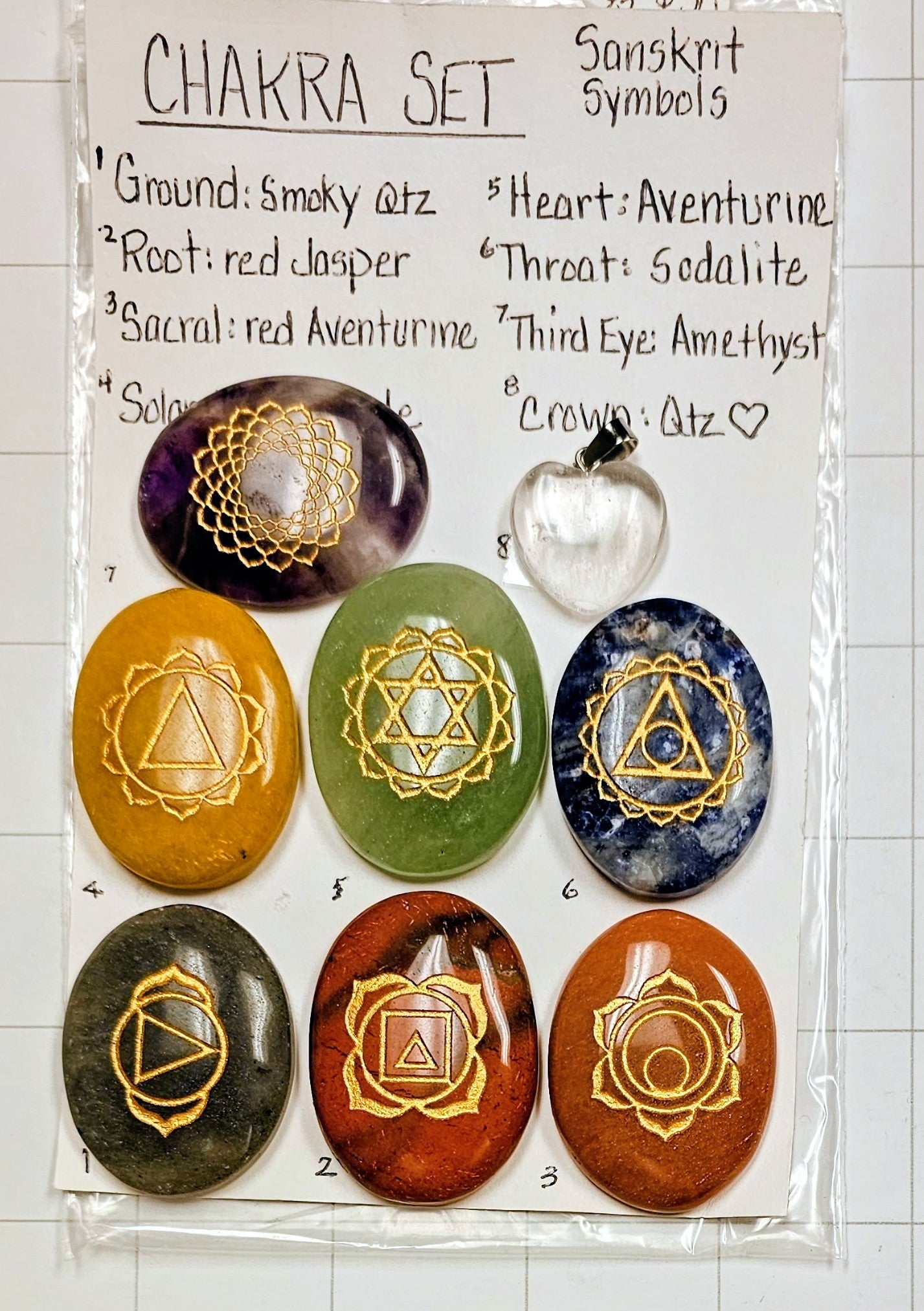 Chakra Palm Stone Set