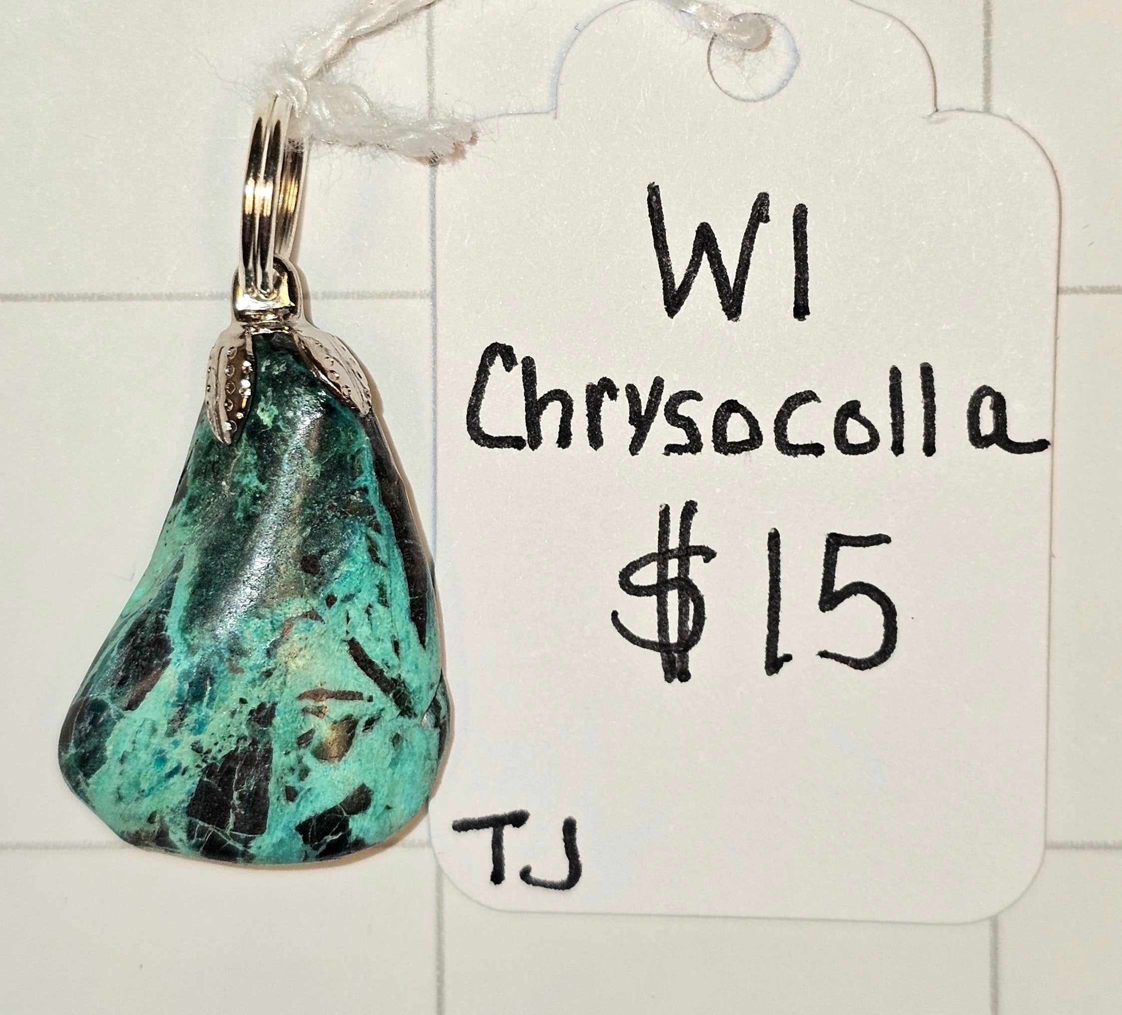 Chrysocolla pendant