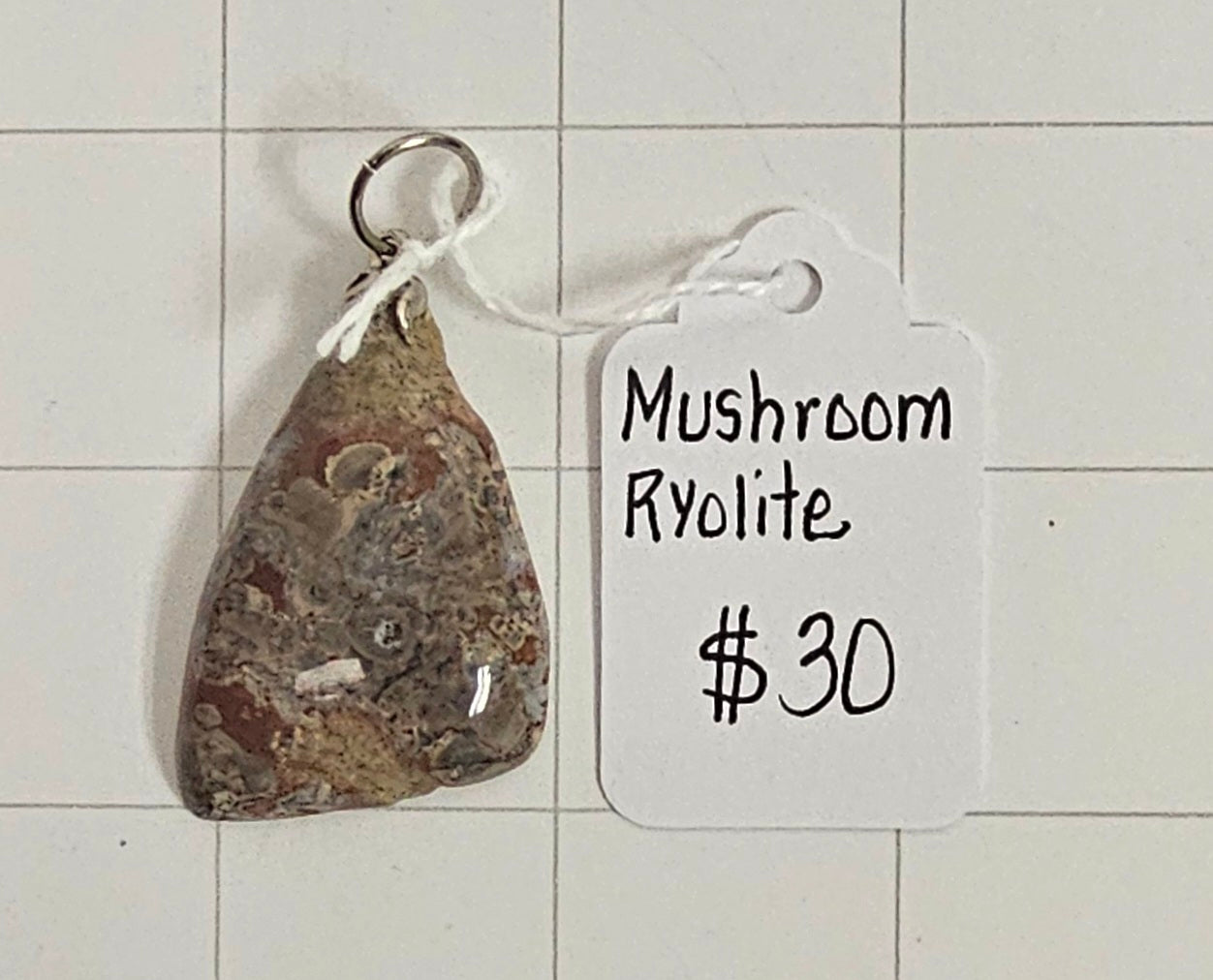 Mushroom Rhyolite pendant