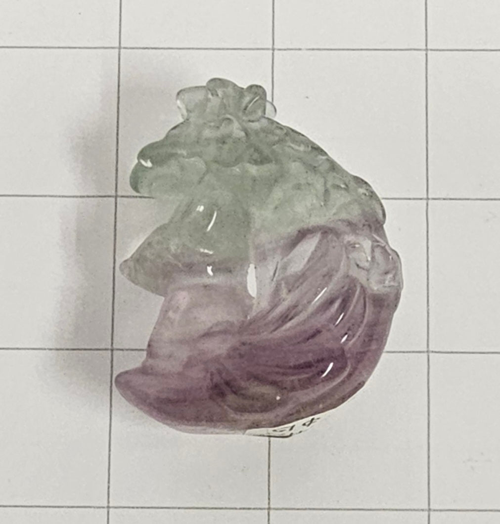 Fluorite "9 Tailed Fox" carving 1