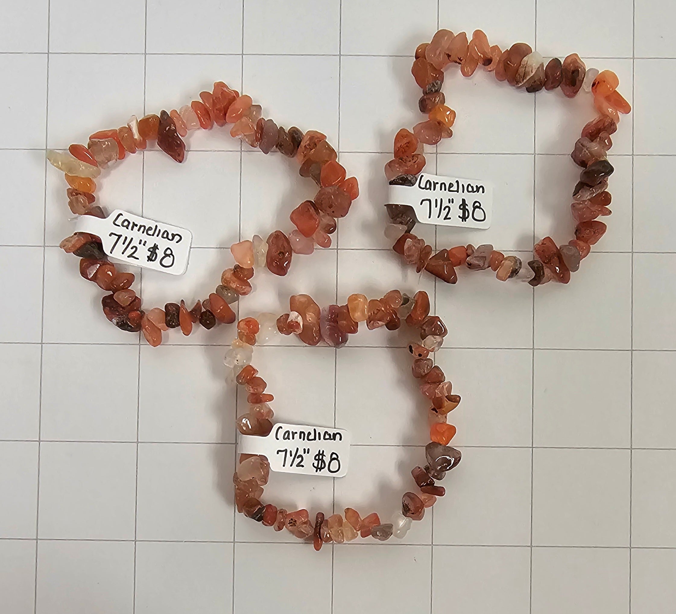 Carnelian chip Bracelets