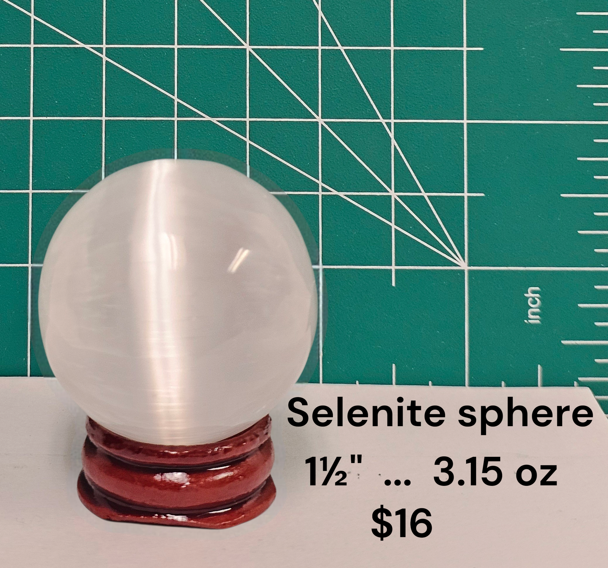 Selenite sphere