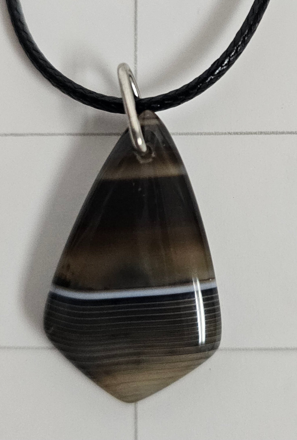 Onyx Tuxedo Agate Necklace