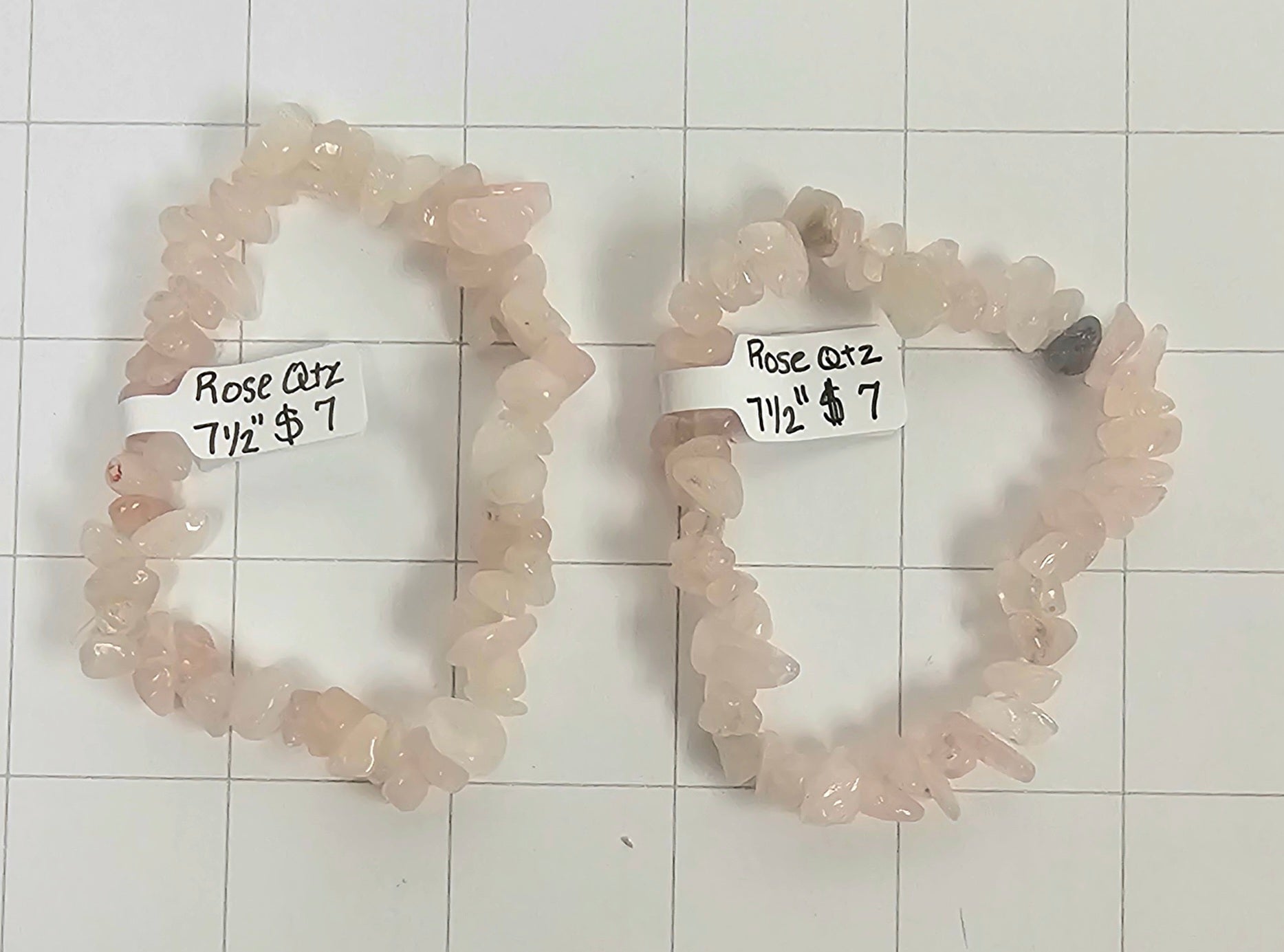Rose Quartz chip Bracelet