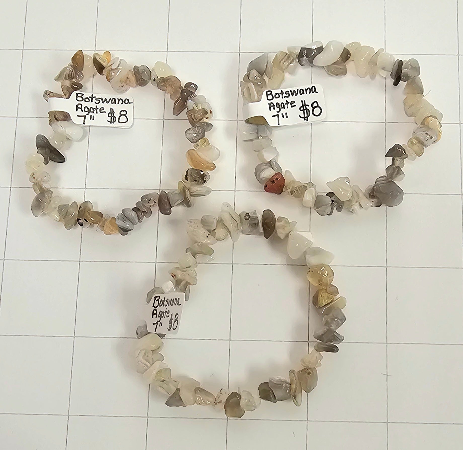 Botswana Agate chip Bracelets