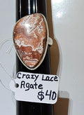 Crazy Lace Agate Ring