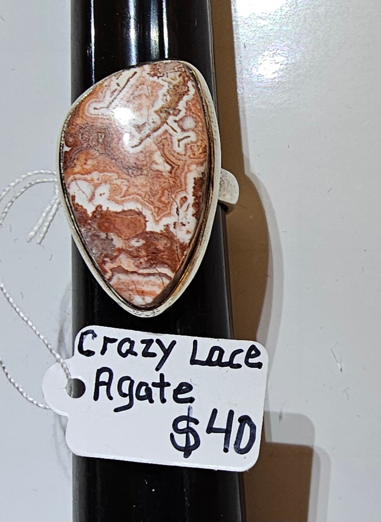 Crazy Lace Agate Ring